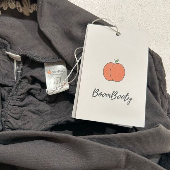 BoomBooty Women’s Scrunch Butt Leggings Black Size L Textured High Waisted - Picture 3 of 7